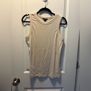 NWT Large Boston Proper Beige Ribbed Sleeveless Top